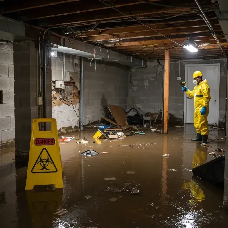 Flooded Basement Electrical Hazard in Wright, FL Property